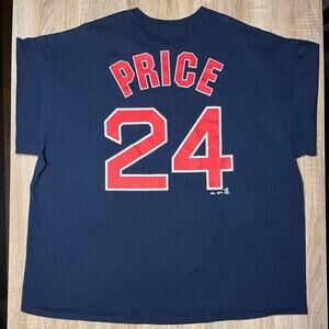 David Price Boston Red Sox #24 TShirt Jersey Blue 2XL
